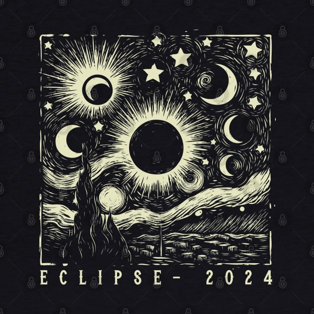 Eclipse 2024 //\\// Total Solar Eclipse Starry Night by Trendsdk